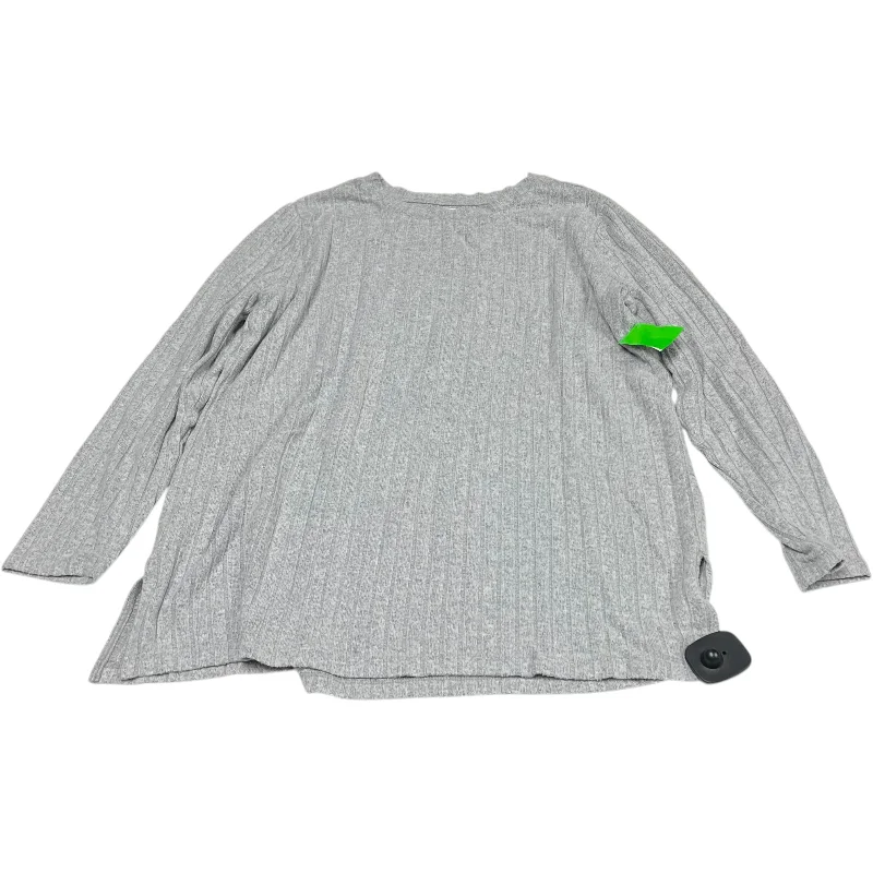 Comfy Pants Top Long Sleeve By Lou And Grey In Grey, Size: Xl