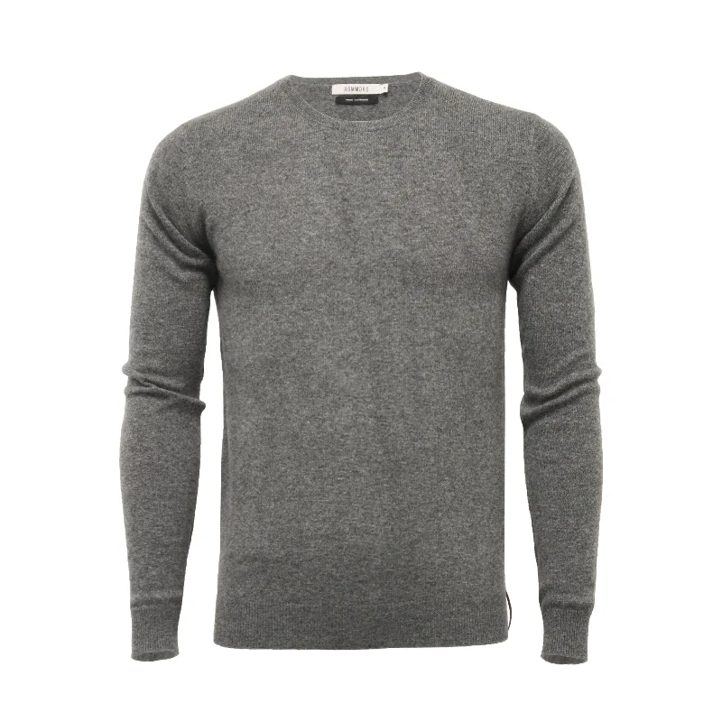 Easygoing Wardrobe Mid Grey Cashmere Crew Neck Sweater