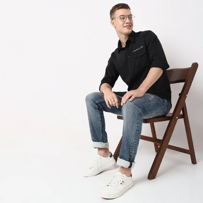 Minimal Apparel Regular Fit Solid Shirt